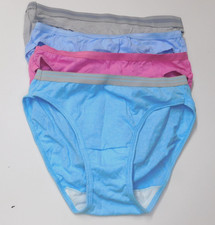 Lot of 4 Fruit of the Loom Women's Size 5 Bikini Panties, 50/50