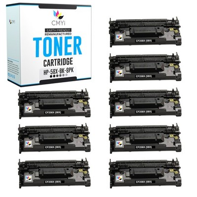 8PK CMYi Replacement 58X Cartridges for HP LaserJet Pro MFP M428m M428dw M428fdn