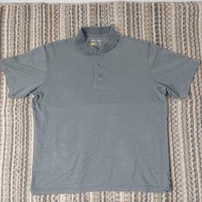 Eddie Bauer Men's Polo Shirt Size Large, Short Sleeve, Gray, Travex