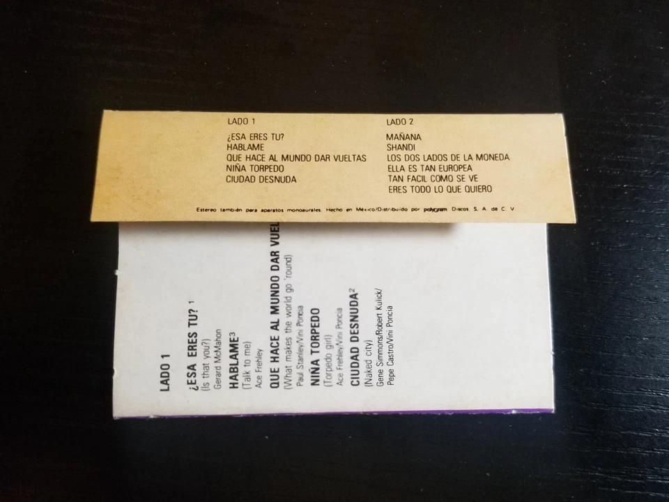 KISS UNMASKED Cassette Tape MEXICO 1980 Casablanca MCR 43038 Paul Gene Ace Peter - Image 4 of 4