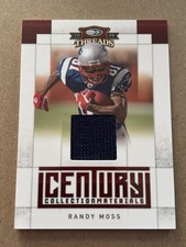 2009 PANINI THREADS CENTURY COLLECTION MATERIALS RANDY MOSS GU PATCH #/100 $$$