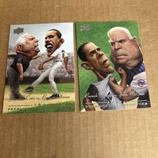 2008 UD Presidential Predictors BARRACK OBAMA v JOHN McCAIN #PP-10 & PP-12 (f5)