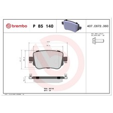 Satz Bremsbeläge Bremsklötze hinten für Seat Leon ST 5F8 Skoda Octavia | 2424