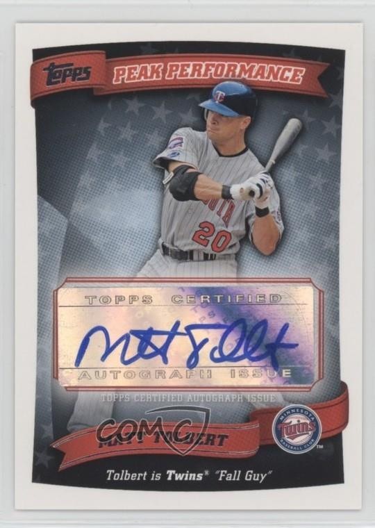 2010 Topps Peak Performance Series 2 Matt Tolbert #PPA-MT Auto 19wd