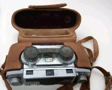 Revere Stereo 33 35mm Stereoscopic Camera + Leather Case. Vintage 3D photography