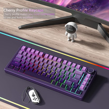 Shine through PBT Keycaps 60 75 100 Percent Cherry Profile, Custom Key Cap Do...