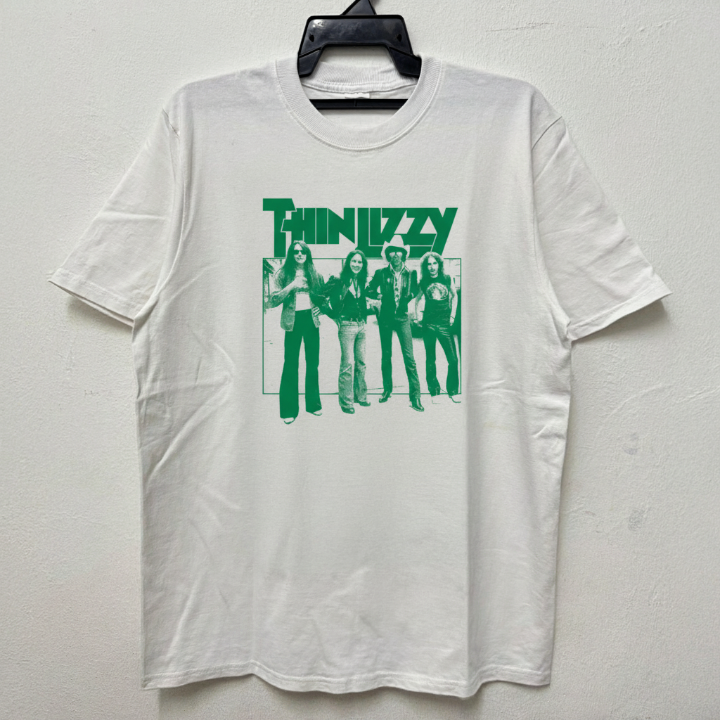 NEW! Thin Lizzy Jailbreak Vintage Style T-Shirt Unisex White S-5XL New Cotton
