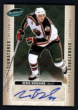 2005-06 Upper Deck Parkhurst Authentic Signatures Derek Boogaard Minnesota Wild