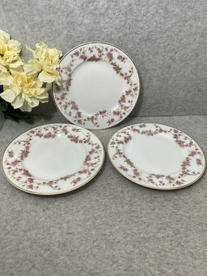 THUN BRIDAL ROSE BREAD & BUTTER SET OF 3 PLATES