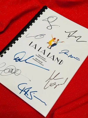 La La Land, Movie Script, Cast Printed Signatures, Signed, Gift, Film