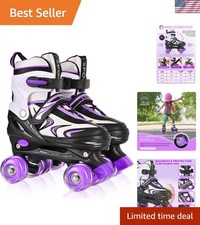 Perfect Gift: Adjustable Roller Skates with Light-Up Wheels for Young Skaters