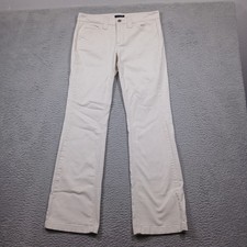 Tommy Hilfiger Women's 6 Straight Leg Pants White Casual Cotton Blend