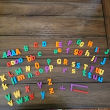 Bag of Assorted Colorful Plastic Magnet Letters