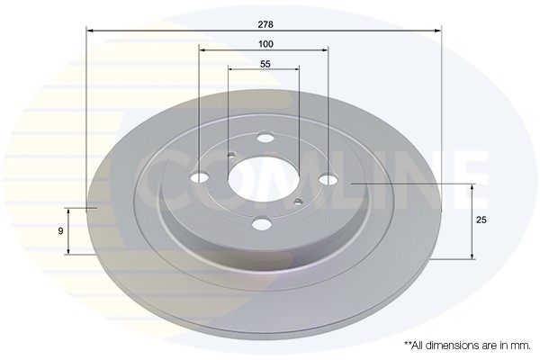 2 PCS COMLINE ADC01132 Brake Disc