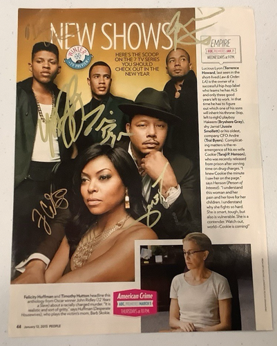 Empire 6x Cast Signed Magazine Page Terrence Howard Jussie Smollett Autographs + - Picture 2 of 8