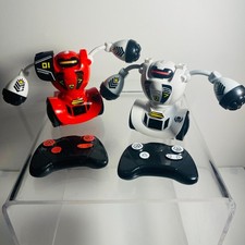 SEE VIDEO Sharper Image Remote Control Robot Combat Set, Multiplayer, Works