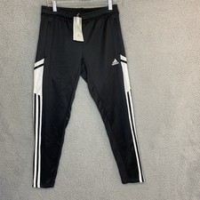 New Womens Adidas Black Athletic Track Aeroready Pants Size Small S Tapered