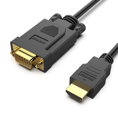 HDMI to VGA 6 Feet Cable, Uni-Directional HDMI Computer to VGA Monitor Cable ...