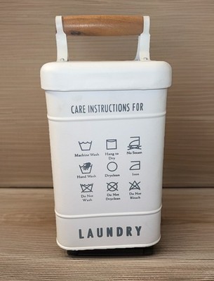 Better Homes Farmhouse Style Decor Laundry Detergent Holder Canister Bin 9.5 x 5