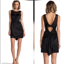 Erin Fetherston Winona Bow Back Mini Dress Satin Sweetheart Sz 8