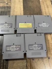 NES Lot of 5 Games: Simpsons, Ice Hockey, Star Tropics, Swords Serpants, NFL...