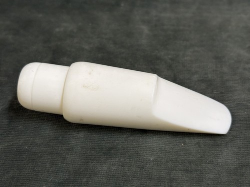 Vintage White Plastic Tenor Saxophone Mouthpiece – Measures .075”