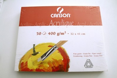 50 Blatt Canson Acrylic Malkarton für Acrylfarben 32 x 41cm Zeichenpapier B-Ware
