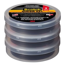 Scotch Super 33 3/4 in. x 66 ft. Vinyl Electrical Tape, Black 3-Pack 