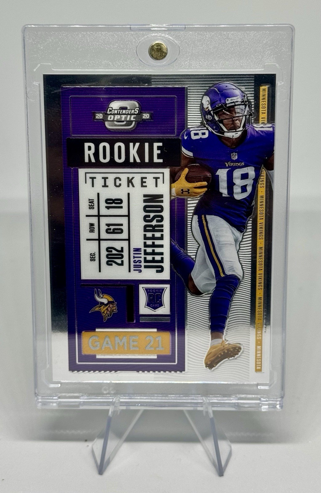 2020 Contenders Optic Justin Jefferson RC Rookie Ticket #86 Vikings