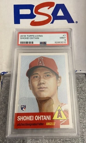 2018 Topps Living Set Shohei Ohtani #7 PSA 9 Mint Rookie Card LA Angels 🔥