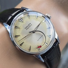 Vintage GRUEN men's automatic watch 580SS 17Jewels Rocket second hand 1960s