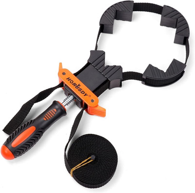 Adjustable Strap Clamp 4M Band Clamp w/ Corner Braces for Woodworking