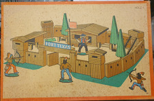 Fort Texas Jouet En Bois DDR Années 70 Vintage