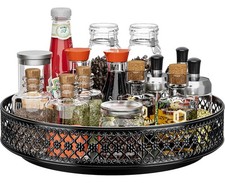 Lazy Susan Organizer Turntable - 11 inch Rotating Spice Rack Metal Lazy Susan...