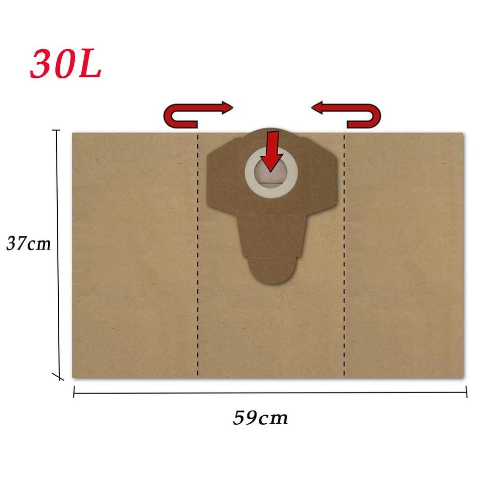 10 Staubsaugerbeutel für alle EINHELL Nass-Trockensauger | 20-30L Papier Beutel - Bild 3 von 4