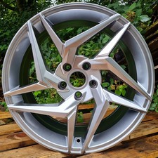 Silver Audi TT A3 A4 Vw Golf Caddy x4 18" Ferrari 488 Style Alloys 8J Et45