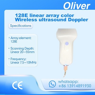 128EWireless Ultrasound Probe Color Doppler Machine Linear /Convex Wifi Scanner