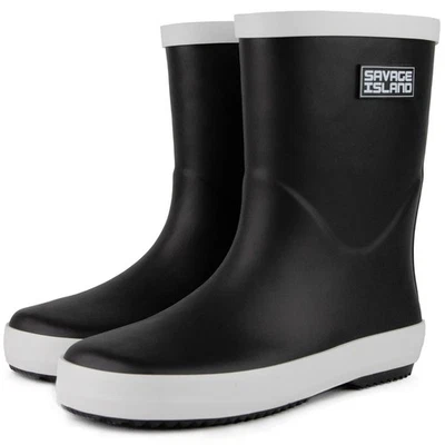 SAVAGE ISLAND Gummi Kinder Gummistiefel Jungen/Mädchen Wasserdicht Gummistiefel Kleinkind Regen Welly