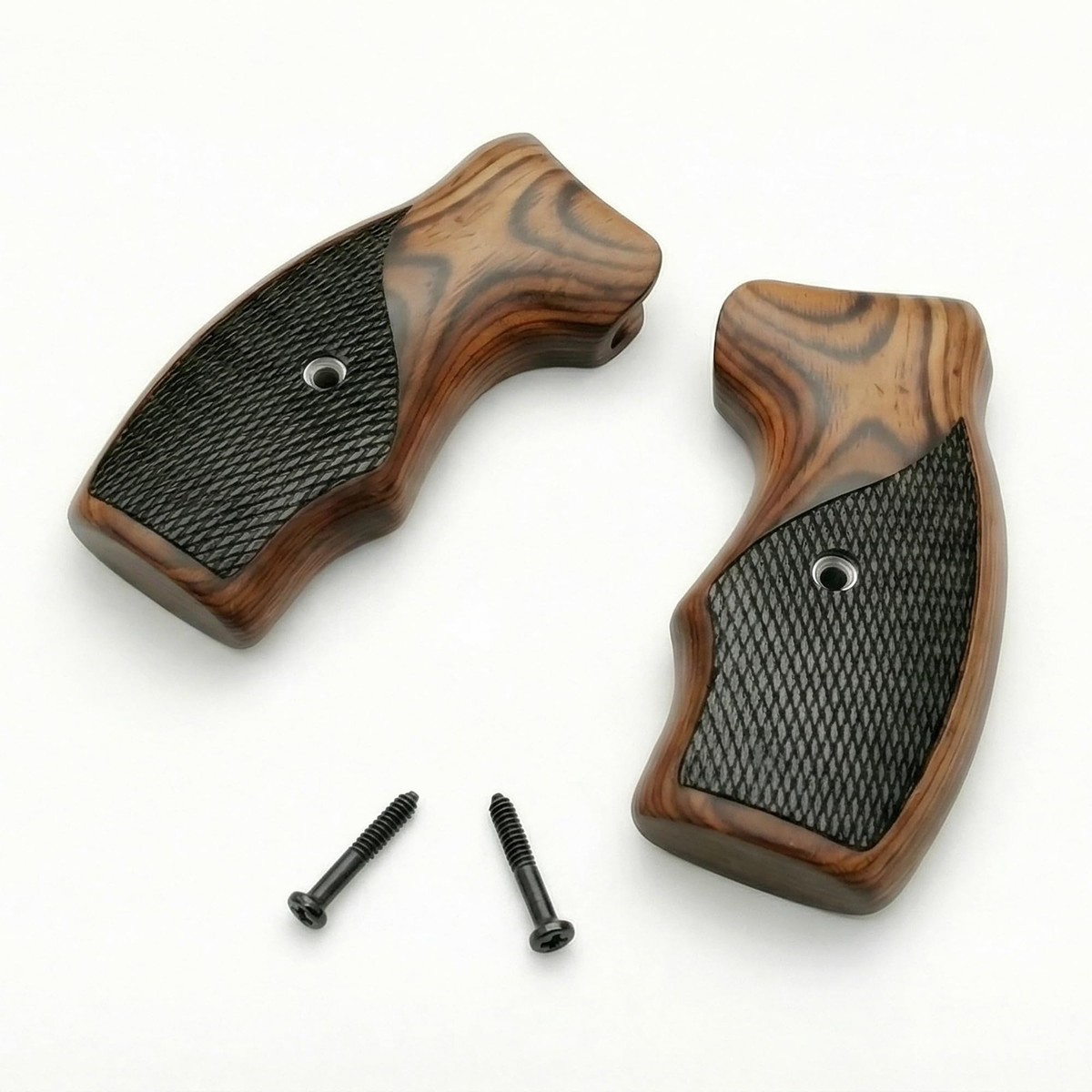 Grips for Rock Island M200 and M206 Rosewood Checkered Oversize