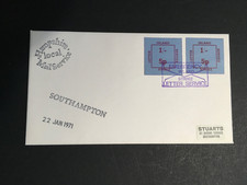 1971 Hampshire Mail Service Strike Mail 1s pair on cover