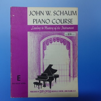 John W. Schaum Piano Course E The Violet Book Belwin Piano