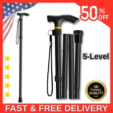 Walking Cane Folding for Man & Women Portable Lightweight 5-Level Adjustable