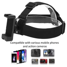 Head Strap Mount Black Adjustable Holder Accessories Kit for Action Camera Phone