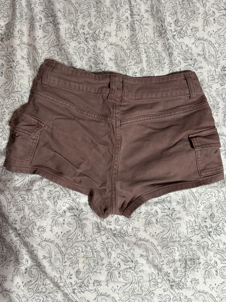Pantalones cortos cargo de tiro bajo Wild Fable para mujer - marrón talla XS Foto 3 de 4