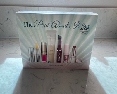 The Pout About It Set Lip Balm Lipstick Makeup Gift Set Prada Clinique Kapari ++