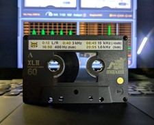 Cinta de prueba/calibración 5 en 1 para cassette Nakamichi: L/R+velocidad+azimut+nivel