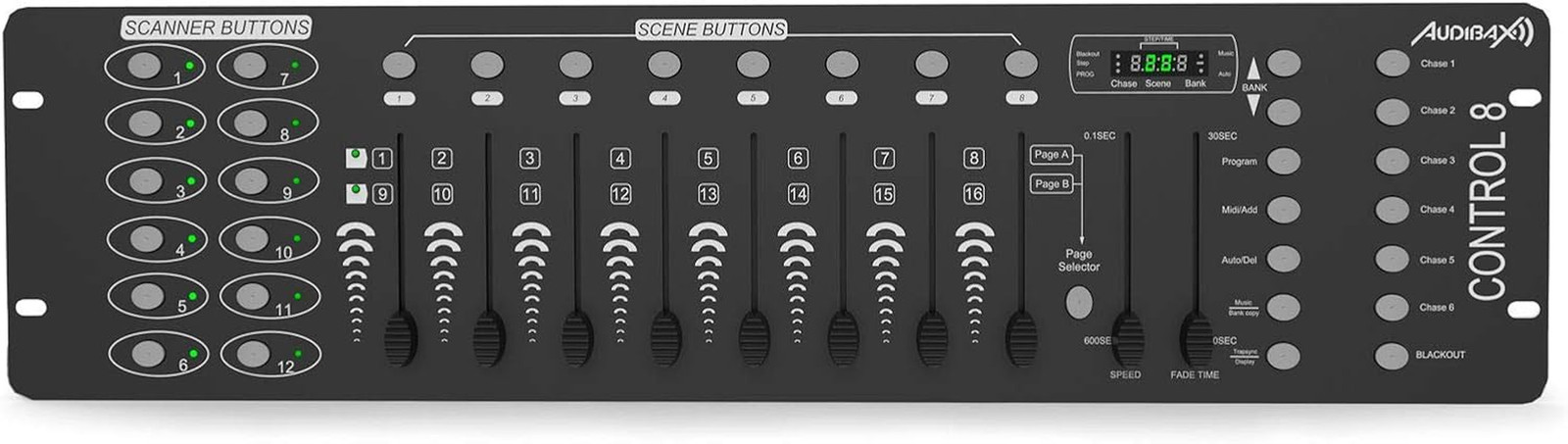 Control 8 DMX 192 Canali | Centralina Luci Professionale Attivazione Audio