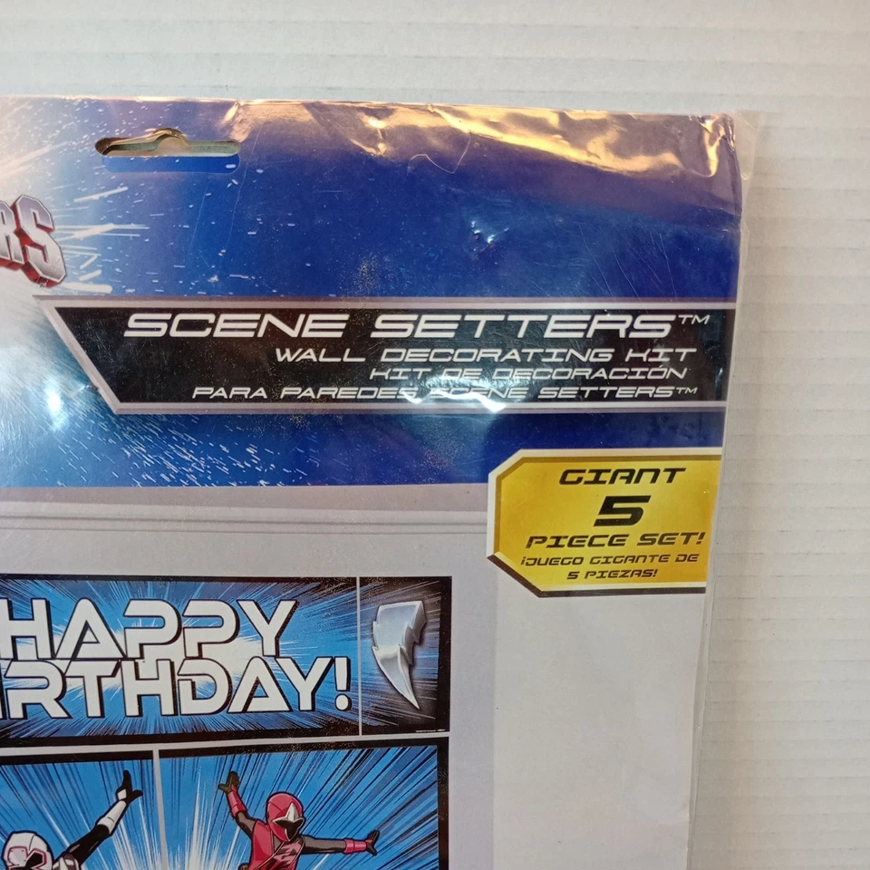 Power Rangers 5 Piezas Fiesta de Cumpleaños Escena Setter Decoración 6 Pies Exhibición 2016 Foto 3 de 4