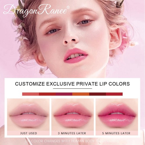 Pink Color-Changing Lip Gloss with Glitter - Moisturizing Lipstick & Lip Glaze - Picture 3 of 9
