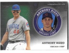 2020 TOPPS BASEBALL SERIES 2 ANTHONY RIZZO COMMEMORATIVE COIN #TPM-ARZ CUBS